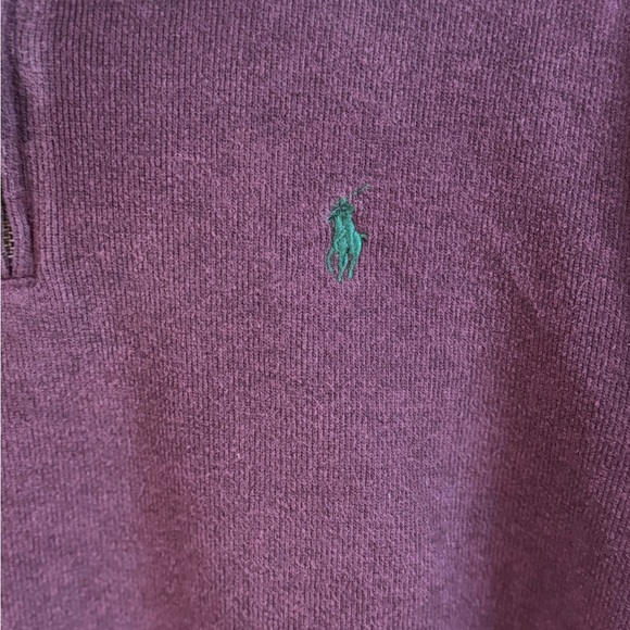 Ralph Lauren Purple 1/4 Zip Sweater - Picture 2 of 6